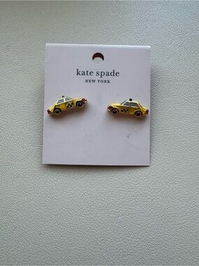 Kate Spade Yellow Taxi Car Stud Earrings